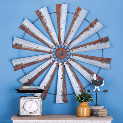 Décoration murale grise en métal pour l'intérieur et l'extérieur