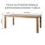 Huntington 9pc Teak Dining Set With Expansion Table Sunbrella Cushions-1857426688