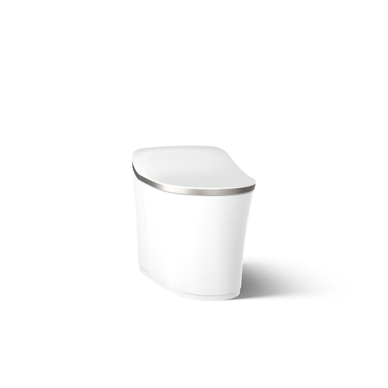 Eir™ Comfort Height™ Elongated Toilet, White/Brushed Nickel