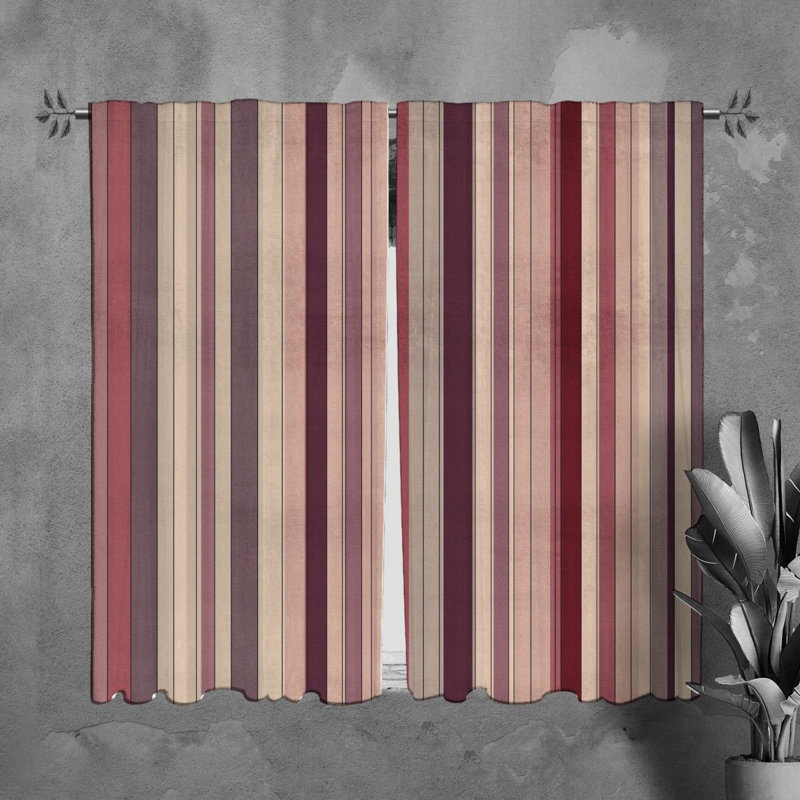 Tanica Room Darkening Curtain Pair, 20" W x 82" L, Purple/Red
