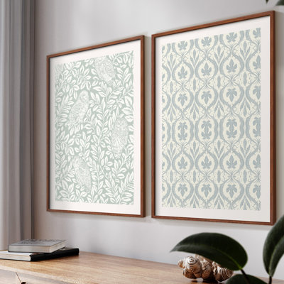 Vintage  Abstract VI  -Framed Giclee Print - Set of 2
