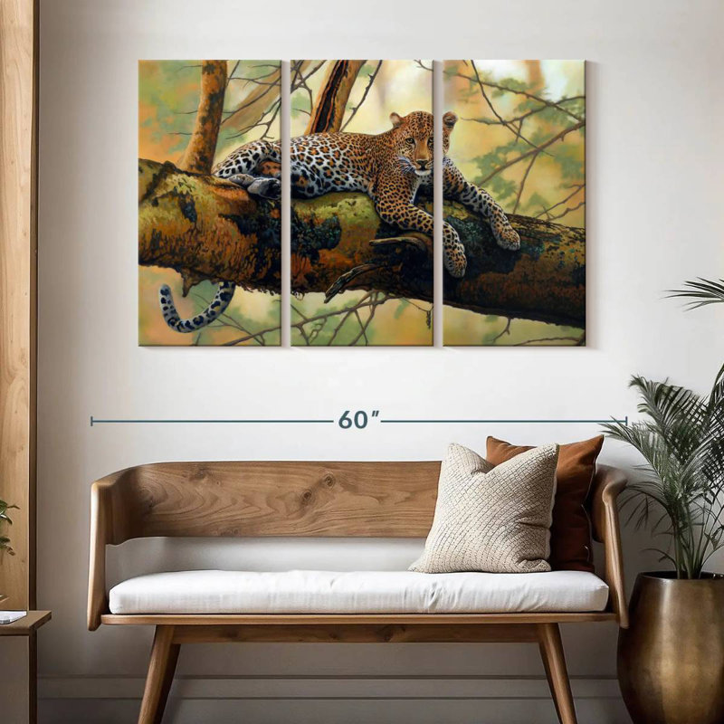 Brampt African Leopard, 32" H x 50" W