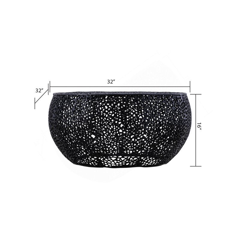 Table basse ronde noire, Noir