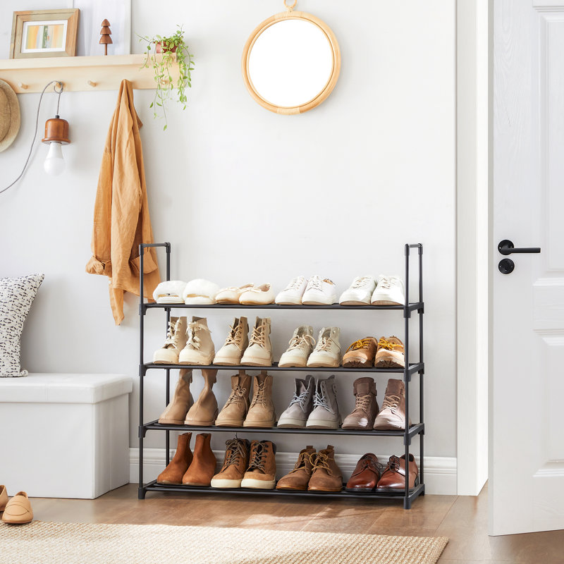 Bladwell 10 Pair Shoe Rack, 72cm H x 92cm W x 30cm D, Black