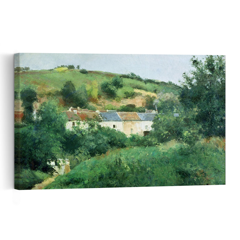 Le Chemin du Village, 1875 - Affiche d'architecture contemporaine abstraite, H 12 po x l 18 po