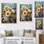 «Azure Fields Sunflowers IV» sur toile-97085655-97085652