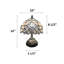 Lampe de table en verre coloré de style baroque lavande Simoniff Tiffany H 14 po x l 10 po-1681814617