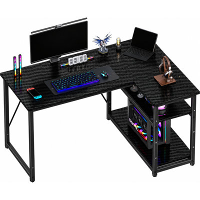 L-Shaped MDF Steel Computer Desk