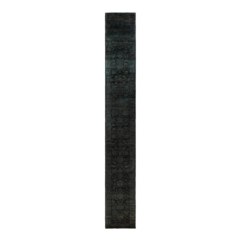 Tapis unique brun / gris 2 pi 6 po x 19 pi 5 po Zaniyla