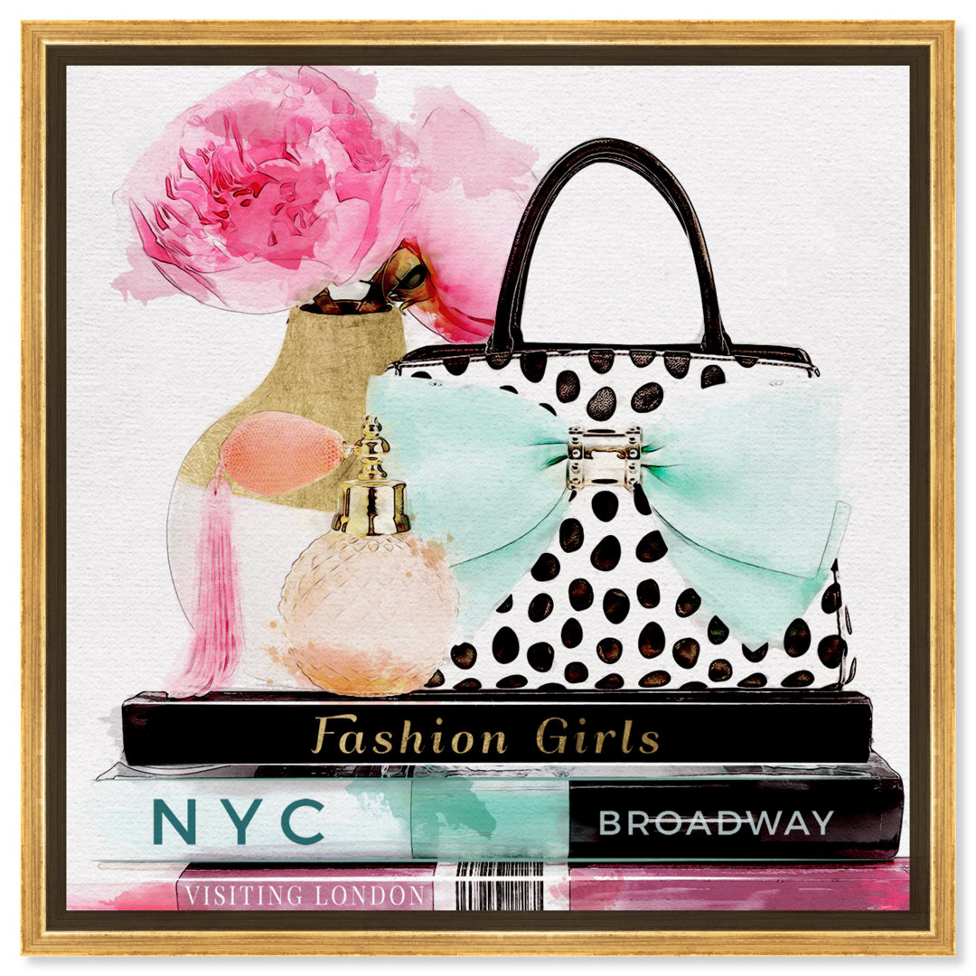 " Fashion And Glam My Girly Essentials Square, Modern & Contemporary Black. " Oliver Gal Prints 