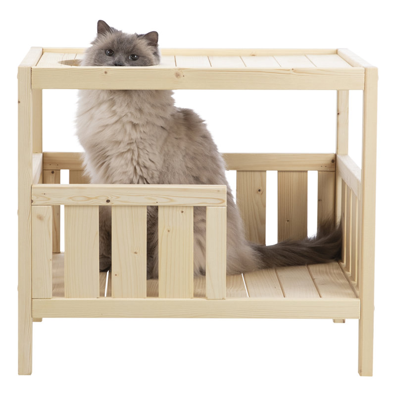 Plateforme d'intérieur et de détente pour animaux de compagnie Trixie Natura, bois massif et durable