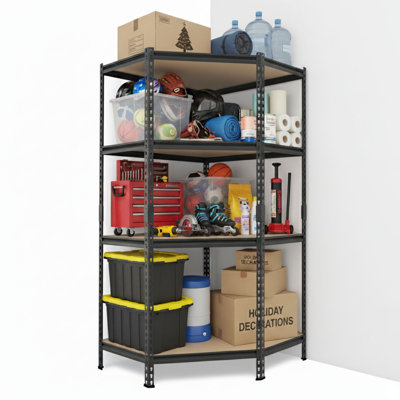 Corner 72" H x 36" W x 36" D 4-tier