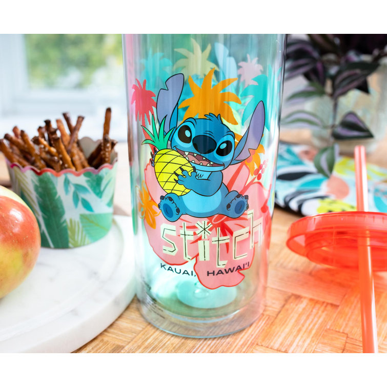 Silver Buffalo Disney Lilo & Stitch thirsty Tumbler With Lid And Straw