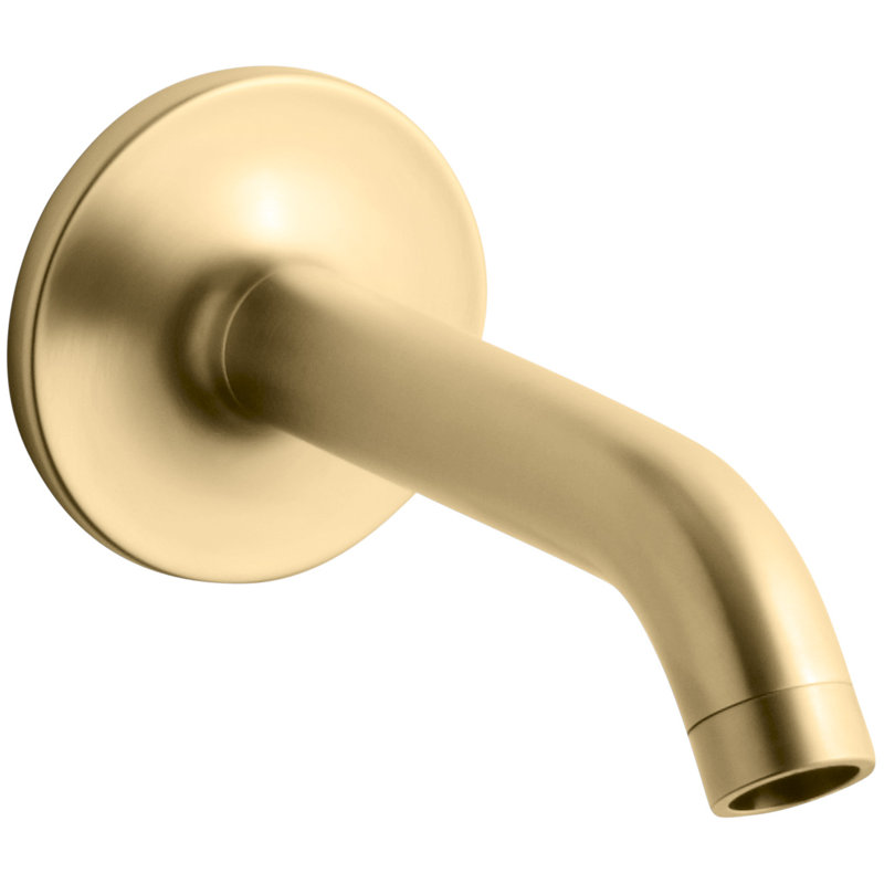 Purist® Wall-Mount Non-Diverter Bath Spout, 35-Degrees, Vibrant Moderne Brushed Gold