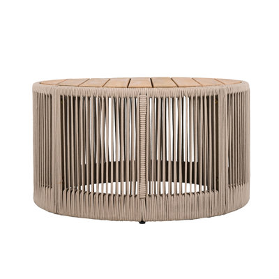 Outdoor Rattan Rope & Acacia Wood Coffee Table