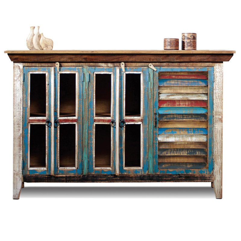 Buffet en bois massif de 55 po Bahattin