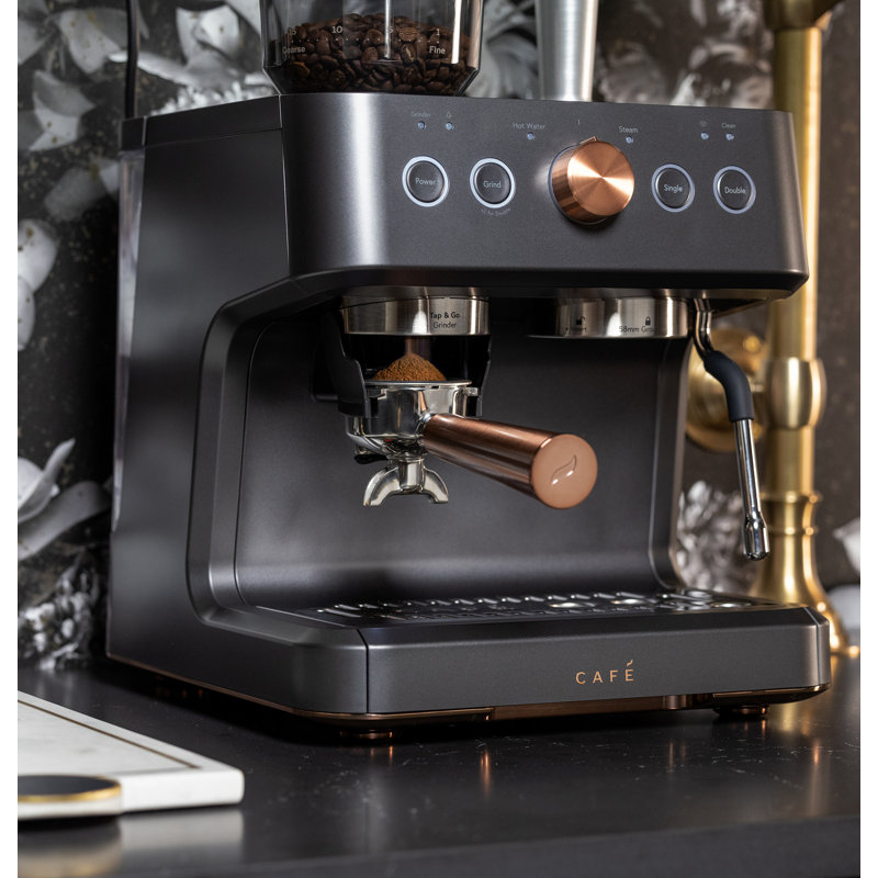 Café Bellissimo Semi-Automatic Espresso Machine, Matte Black