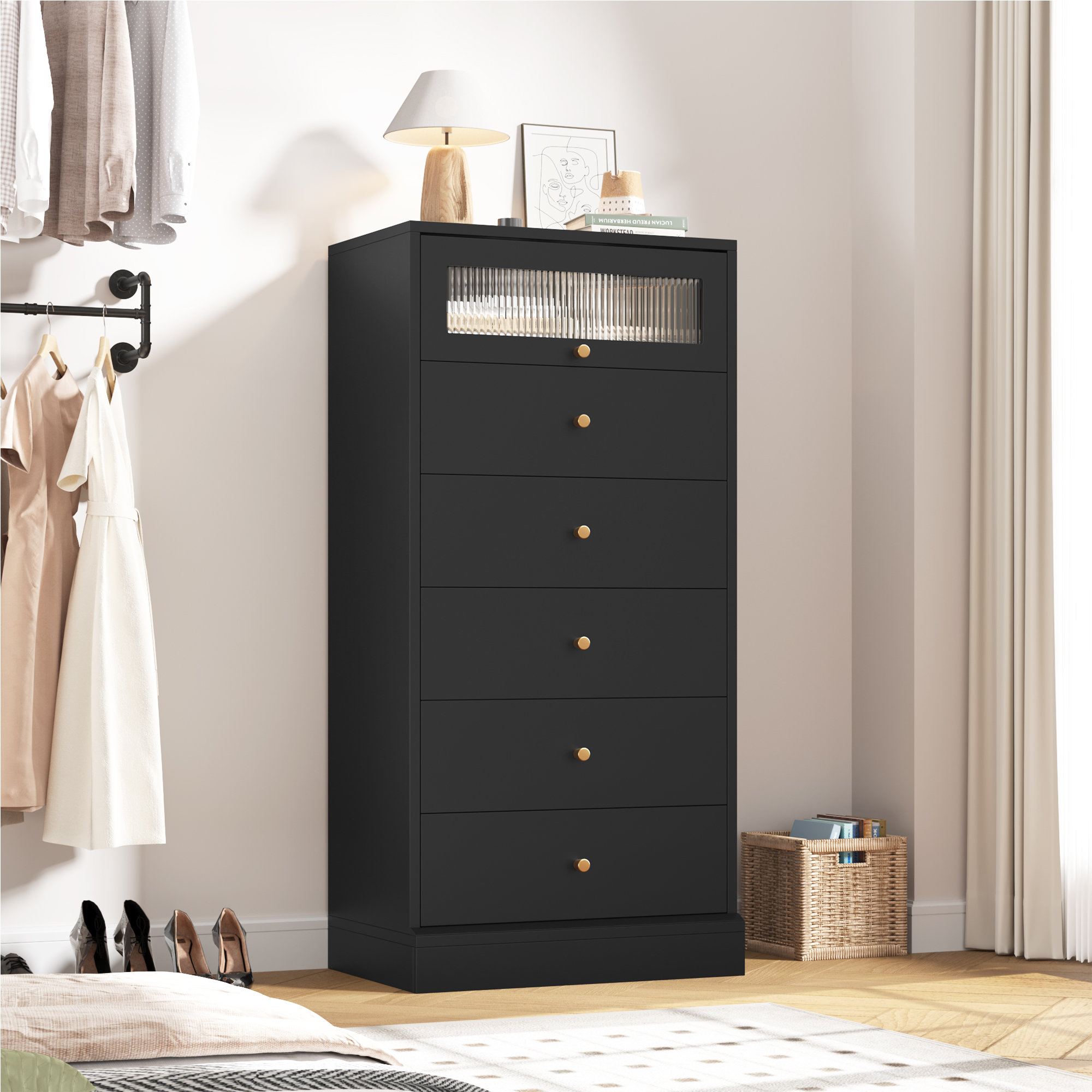 Willa Arlo™ Interiors Flara 5 Drawer 23.6'' W Vertical Dresser ...