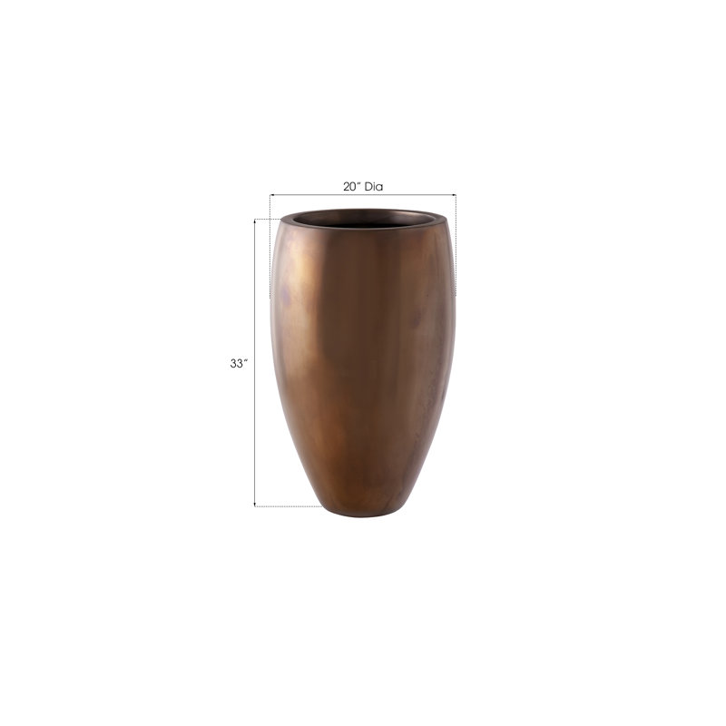 Jardinière classique, bronze poli