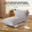 Fauteuil convertible convertible: canapé-lit avec dossier réglable et coussins-1213583919