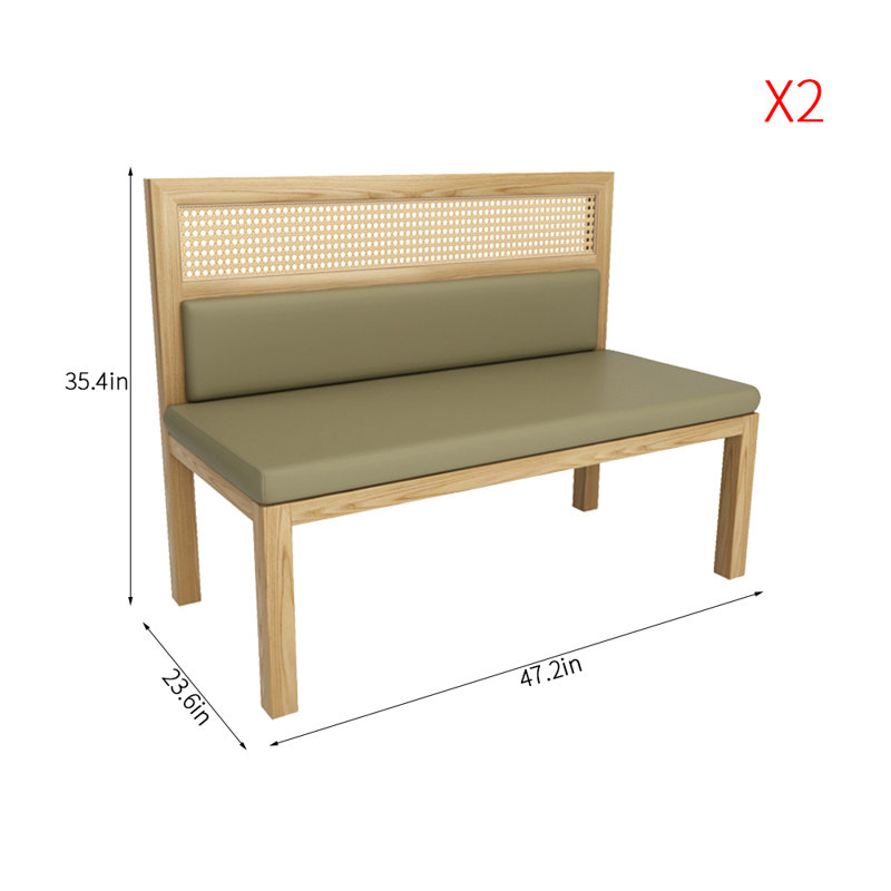 Banc rembourré en similicuir Light Luxury Fashion