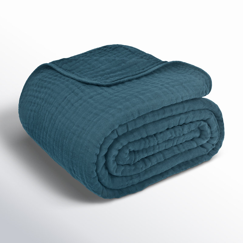 Comfy Cubs Muslin Blanket Queen, 229 x 229 cm - Soft, Lightweight, Breathable Cotton Blanket - 6-Layered Muslin Fabric, Throw