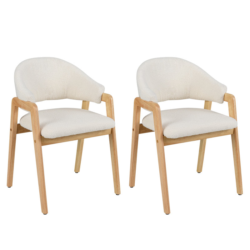 Upholstered Side Chair in White