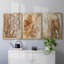 «Tree Texture Triptych I», toile encadrée de qualité supérieure - prête à être accrochée-69982858-69982857