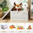 Aarn Folding Storage Bins with Wooden Lids, 55 Qt Large Collapsible Storage Box with Handles