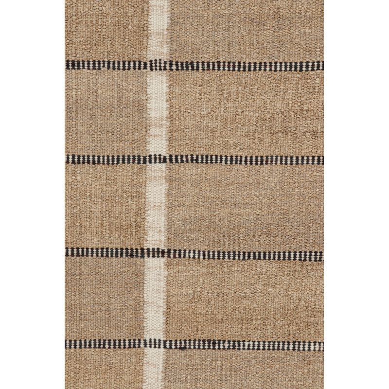Scandinavian Wool Striped Area Rug, Rectangle 10' x 14'