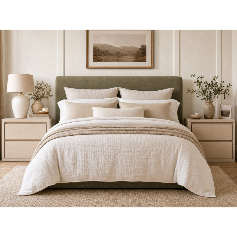 Fere 27'' W 2-Drawer Nightstand, Ivory White