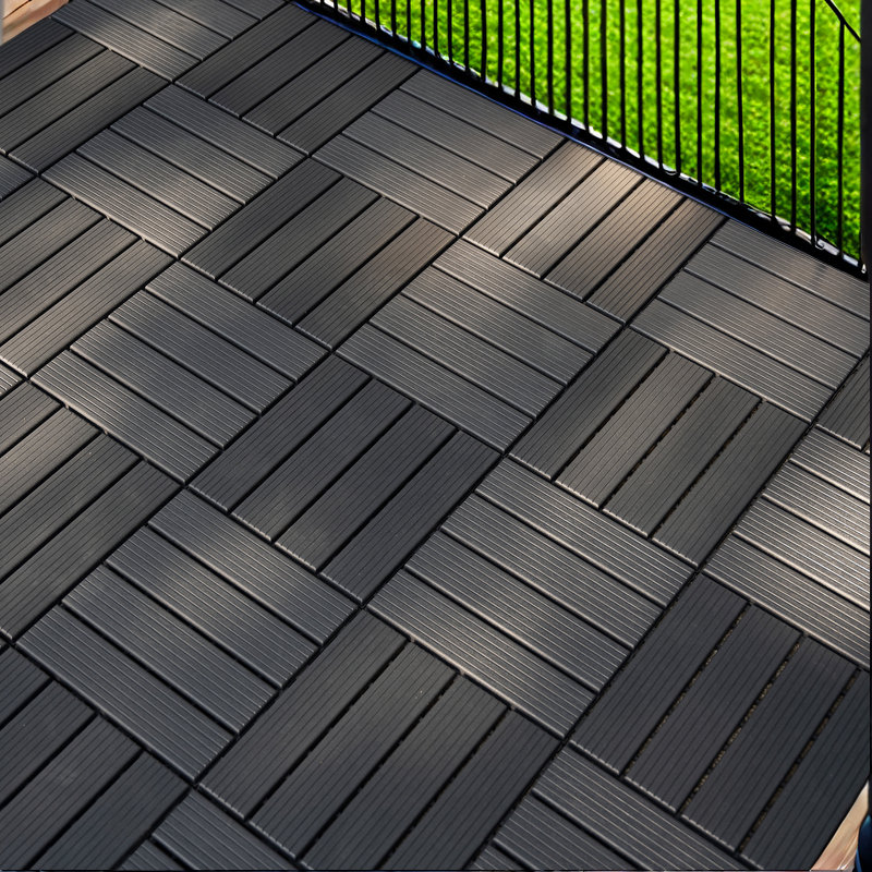 44 Pack 12X12 Square Waterproof Outdoor Deck Tiles - Interlocking, All-Weather, Slip-Resistant, Easy-Assembly Patio Decking For Poolside, Balcony, Backyard