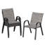 Ensemble de 4 chaises de salle à manger empilables pour terrasse