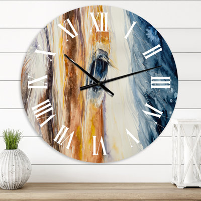 Gros plan sur un magnifique œil de cheval I - horloge murale campagnarde