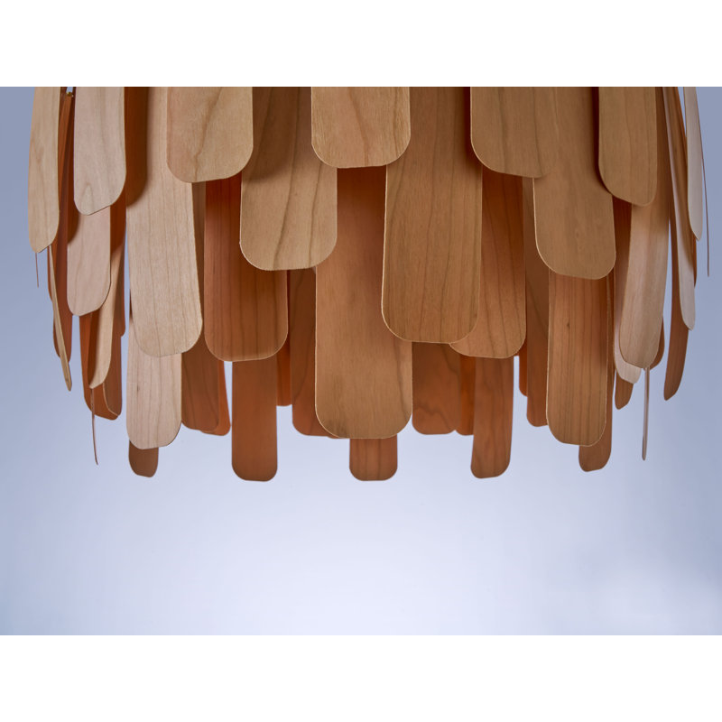 Maruja 1 - Light Pendant, E26, Natural Cherry, Matte Black