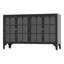Buffet en métal l 53,2 po avec porte vitrée, tablettes réglables, lumière DEL COB-34617360