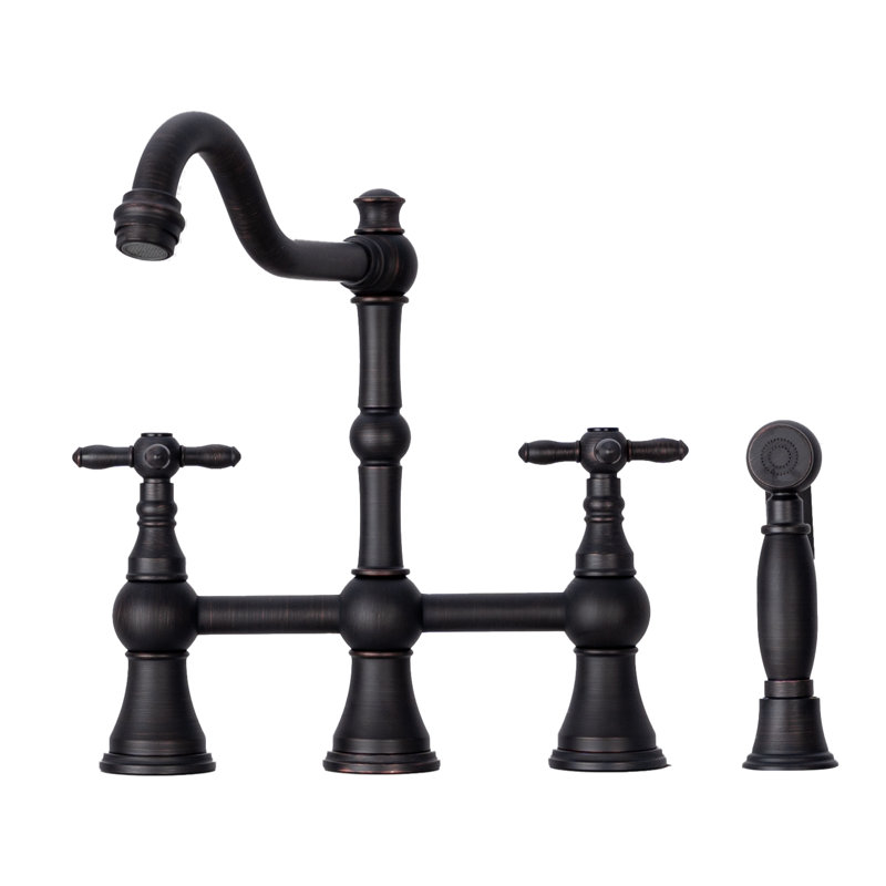 Akicon Kitchen Faucet with Side Spray, Oil Rubbed Bronze