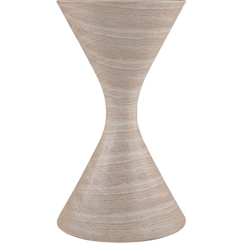 Jardinière en béton crème d'intérieur / extérieur Vessa Vessa, 17.75" W x 32" H, Travertin