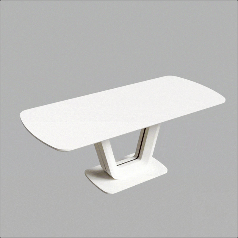 62.99-78.74" Grey White Dining Table