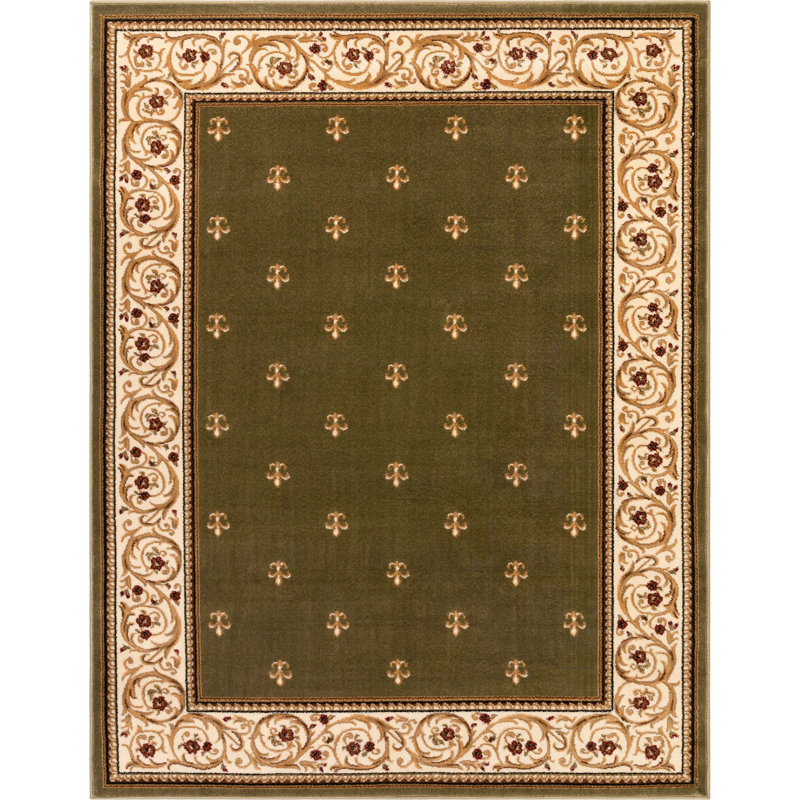 Tapis oriental vert Doykos, Rectangle 5 pi 3 po x 7 pi
