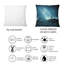 Carré, un homme qui illumine le ciel nocturne - Coussin décoratif à imprimé moderne-60159730