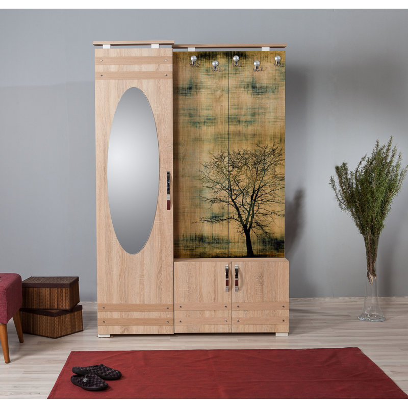 Hall Tree 49.2'' Wide with Shoe Storage