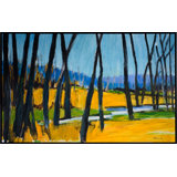 Yellow Landscape Print by Lawrence Behunek