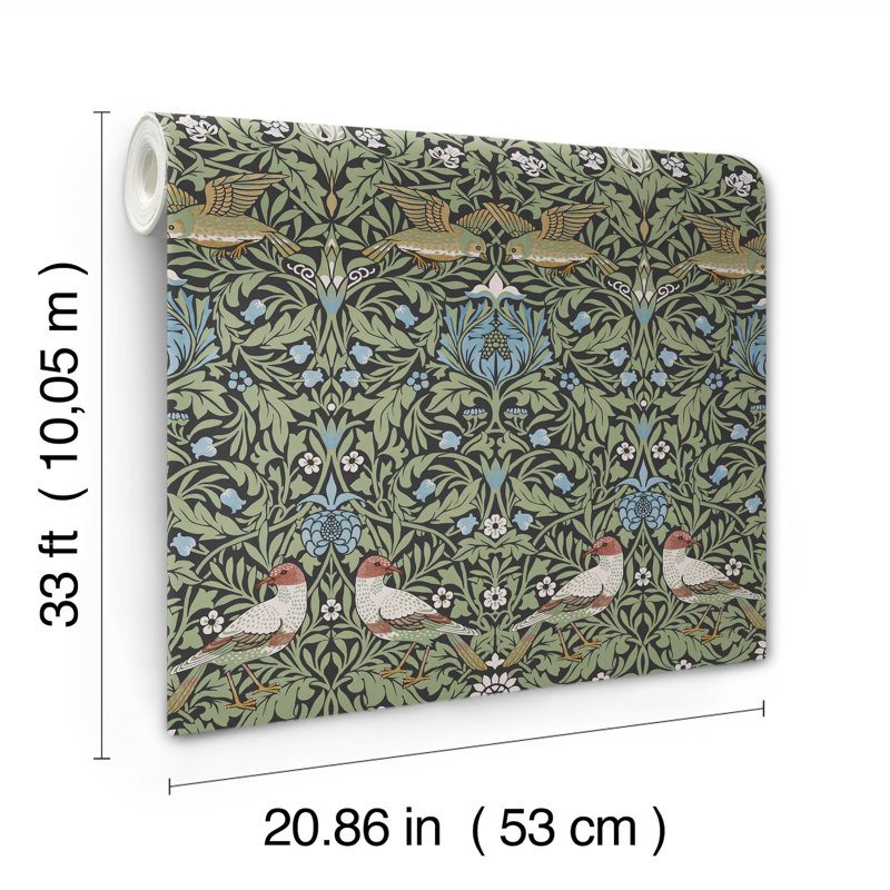 Papier peint oiseau, Multicolore