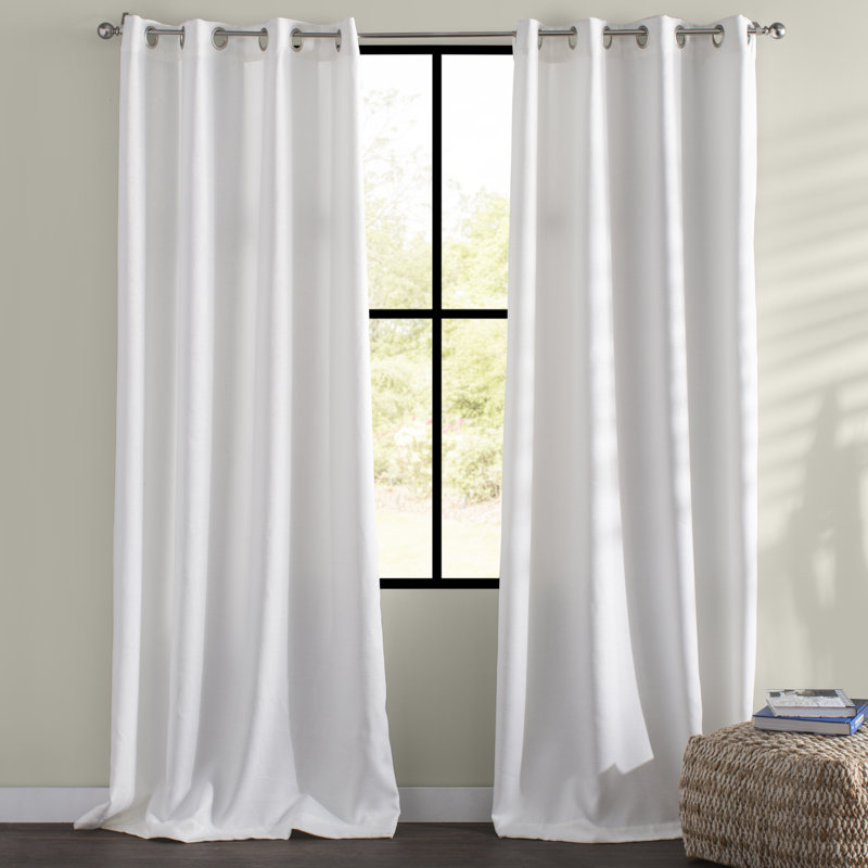 Phillipa Thermal Room Darkening Curtain, Off White, 52" W x 108" L