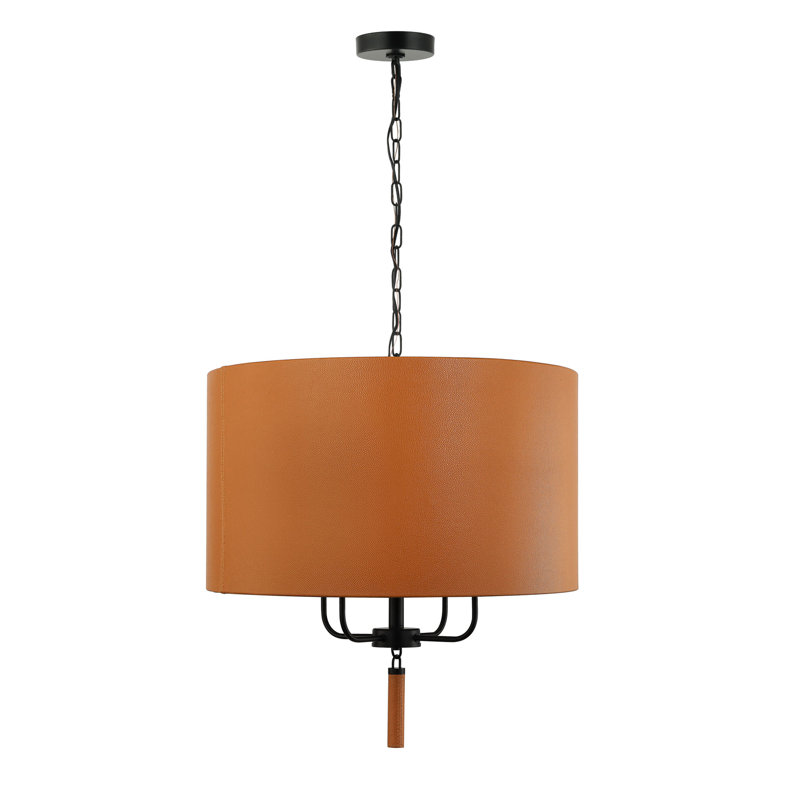 Secret Agent 4-Light Pendant, Black, Camel