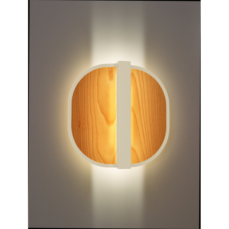 Omma 1 - Light LED Flush Mounted Sconce, Natural Beech, Gold