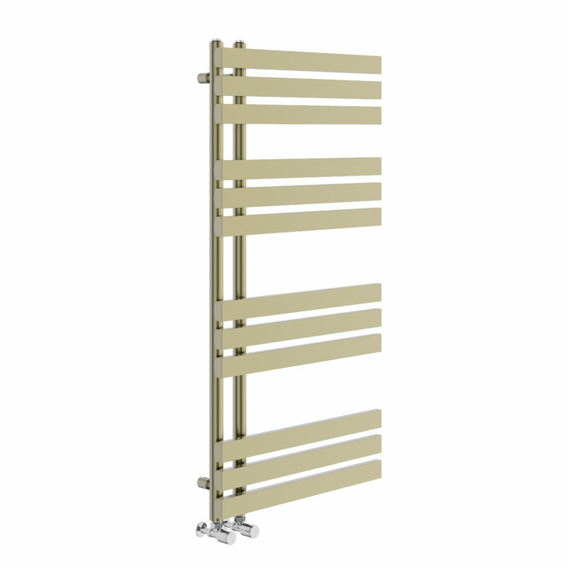 Arulappu Designer Towel Rail Heated Towel Rails, Brushed Brass, 120cm H x 60cm W