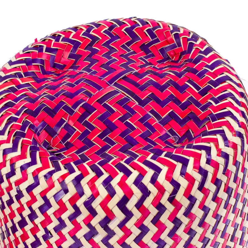 Breakwater Bay Fabric Decorative Basket, 6.75 H x 6.25 W x 6.25 D, Red
