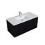 Meuble-lavabo mural simple 35,5 po avec plateau en polymère Lakeitra